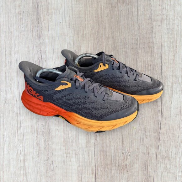 HOKA One One Speedgoat 5 Trail Running Shoes Vibram Mens 8.5D Gray Orange main image 6